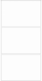 Porta deslizante 102,5x205 cm vidro temperado e alumínio branco