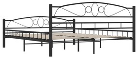 Estrutura de cama 160x200 cm aço preto