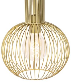 Candeeiro de suspensão design dourado - Wire Whisk