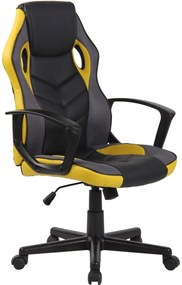 DUDECO - Cadeira Gaming Glendale Preto e Amarelo