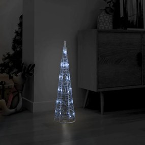 vidaXL Pirâmide iluminação decorativa LEDs acrílico 60 cm branco frio