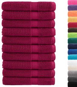 Toalhas premium SOLUND 10 pcs 100x200 cm 600 gsm bordô