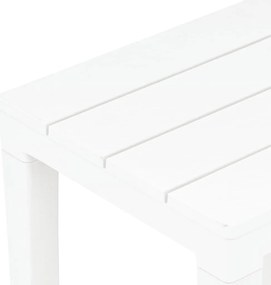 Mesa de jardim com 2 bancos plástico branco