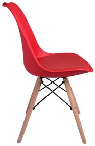 Pack 6 Cadeiras Tilsen - Vermelho
