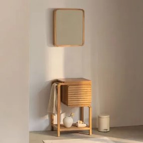 Conjunto De Móveis De Banheiro Em Madeira De Teca Bradley Sem Lavatório & Rectangular Com Armazenamento Em Madeira 45x60 Cm Ian & Sem - Sklum