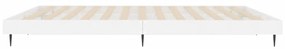 Estrutura de cama 160x200 cm derivados madeira branco brilhante