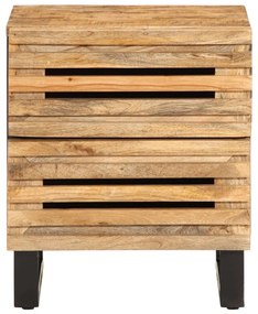 Mesas de cabeceira 2 pcs 40x34x46 cm mangueira áspera maciça