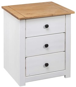 Mesa de cabeceira 46x40x57 cm madeira de pinho panama branco