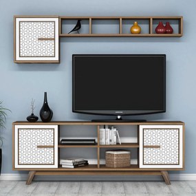 Unidade TV Ayla – Nogueira e Branco – 160x56,2x35 cm