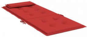 Almofadões p/ cadeira encosto alto 4 pcs tecido oxford vermelho