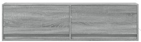 Móvel de parede p/ TV c/ luzes LED 140x31x38 cm cinzento sonoma