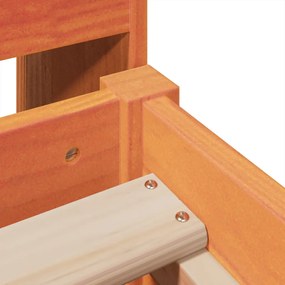 Cama sem colchão 90x200 cm pinho maciço castanho-mel