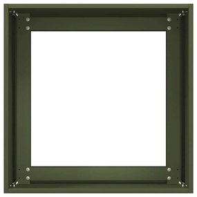 Vaso/floreira 40x40x40 cm aço laminado a frio verde