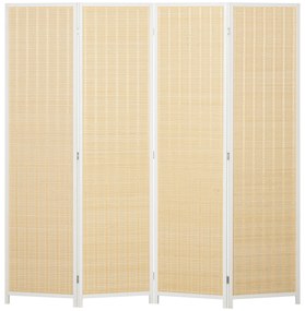 Biombo de 4 Painéis Dobrável 180x180 cm Separador de Ambientes Divisor