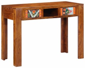 vidaXL Secretária de escrita com gaveta Castanho 100 x 50 x 75 cm