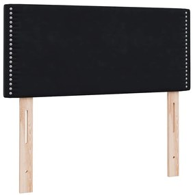 Cama box spring com colchão 90x210 cm veludo preto