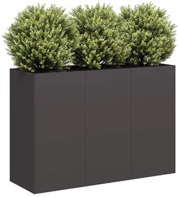 Vaso floreira 120x40x80 cm aço laminado a frio preto