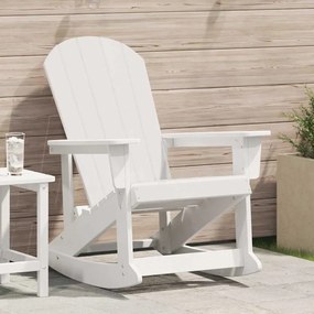 vidaXL Cadeira de Balanco Adirondack Branco 92 x 73.5 x 92 cm HDPE