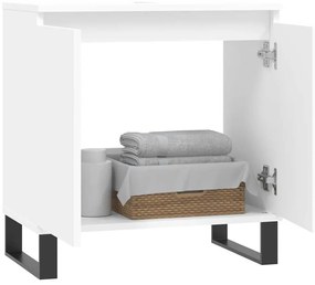 Armário de casa de banho 58x33x60 cm derivados madeira branco