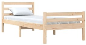 Estrutura de cama 100x200 cm madeira maciça