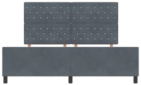 Cama vidaXL Cinza Escuro 180x200 cm Veludo