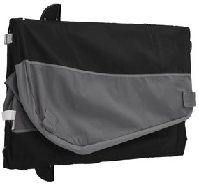 Reboque para bicicleta 45 kg ferro preto e cinza