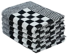 Conjunto de panos de cozinha 10 pcs algodão preto e branco