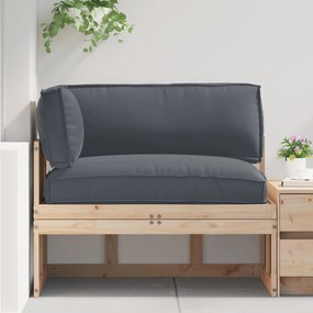 vidaXL Conjunto de Almofadas para Palete 3 pcs Antracite Tecido Oxford