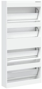 Sapateira com 4 gavetas articuladas 80x21x163,5 cm branco