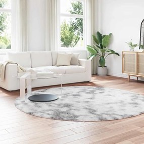 Tapete shaggy de pelo alto NAVARRA 240x240 cm cinzento-claro