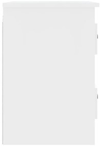 Mesas de cabeceira parede 2 pcs 41,5x36x53 cm branco brilhante
