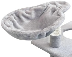 Árvore para gatos c/ postes arranhadores sisal 150 cm cinzento