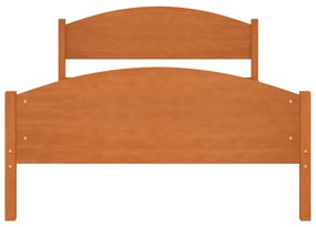 Estrutura de cama 120x200 cm pinho maciço castanho mel