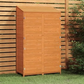 vidaXL Abrigo jardim 102x52x174,5cm madeira de abeto maciça castanho