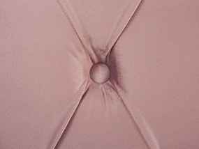 Cama de casal de água em veludo rosa 140 x 200 cm AVALLON Beliani
