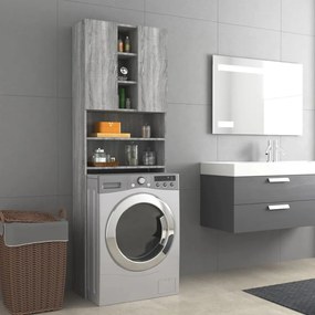 vidaXL Armário máquina de lavar roupa 64x25,5x190 cm sonoma cinza