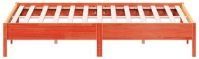 Cama sem colchão 180x200 cm pinho maciço castanho-mel