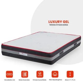 Colchão Luxury Gel - Mola Ensacada 180 x 80 cm