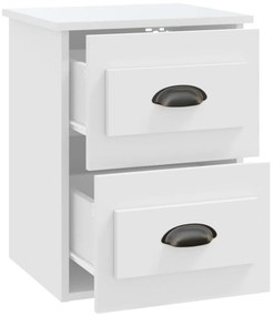 Mesa de cabeceira de parede 41,5x36x53 cm branco