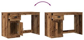 Escrivaninha vidaXL com Armazenamento em Madeira Velha 50x115x75 cm em