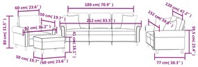 4 pcs conjunto de sofás com almofadas veludo verde-escuro