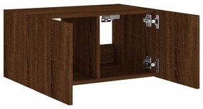 Móvel de parede p/ TV c/ luzes LED 60x35x31 carvalho castanho