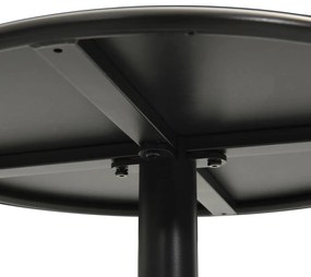 Mesa de jardim redonda Ø50x72 cm aço preto