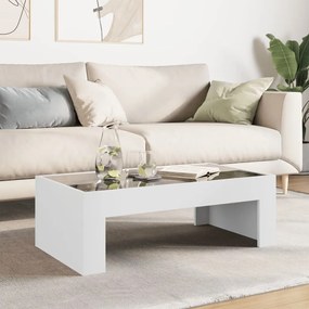 Mesa de centro com luzes LED Infinity 90x50x30 cm branco