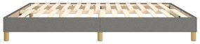 Estrutura de cama sem colchão 160x200 cm tecido cinzento-escuro