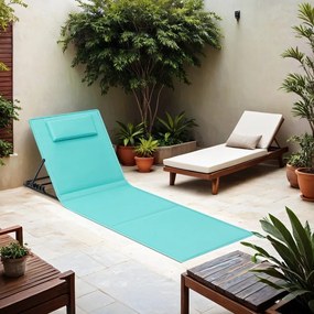 Espreguiçadeira praia, cadeira de campismo 158 x 55 cm azul marinho