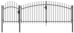 vidaXL Portão de jardim 2,25x4 m aço preto