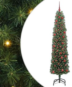 vidaXL Árvore de Natal Artificial Verde 180 cm PVC e Aço e Plástico
