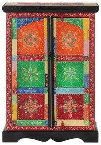 Aparador pintado à mão com portas 53x30x75 cm mangueira maciça