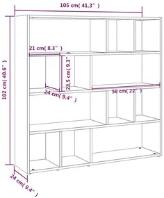 Estante/divisória 105x24x102 cm branco